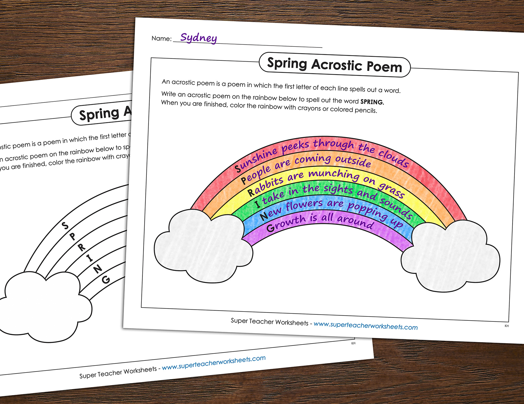 Spring Acrostic Poem