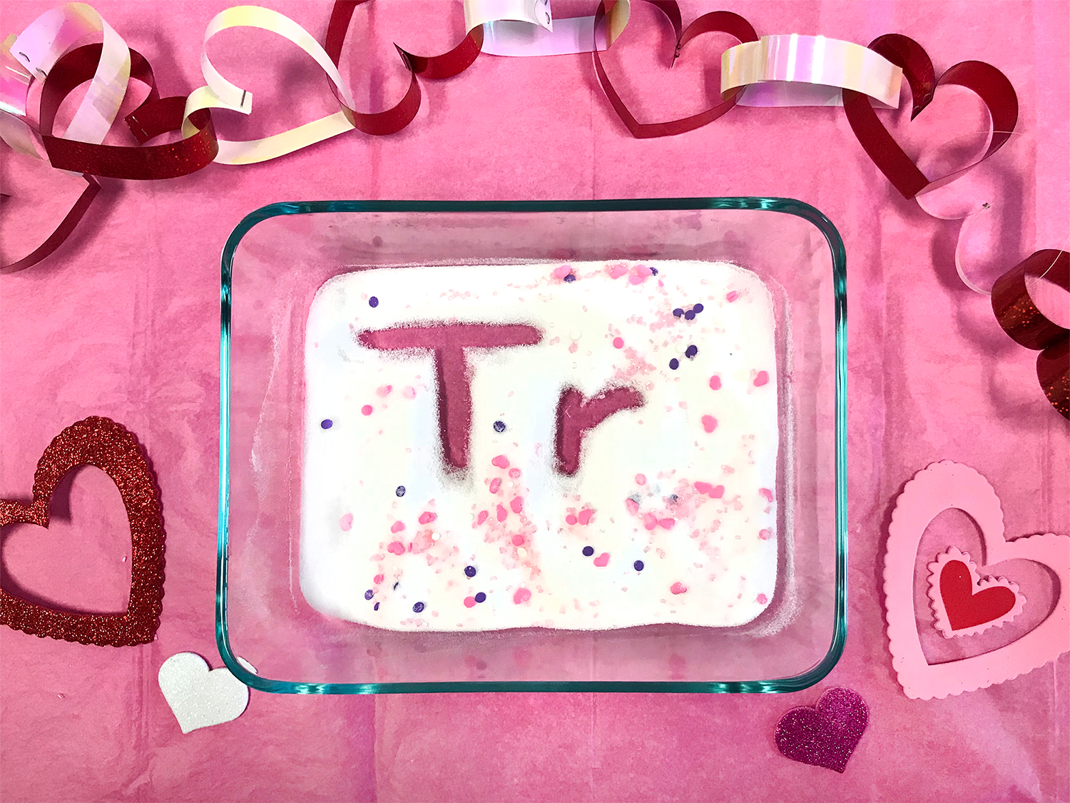 Valentine Sensory Writing Tray