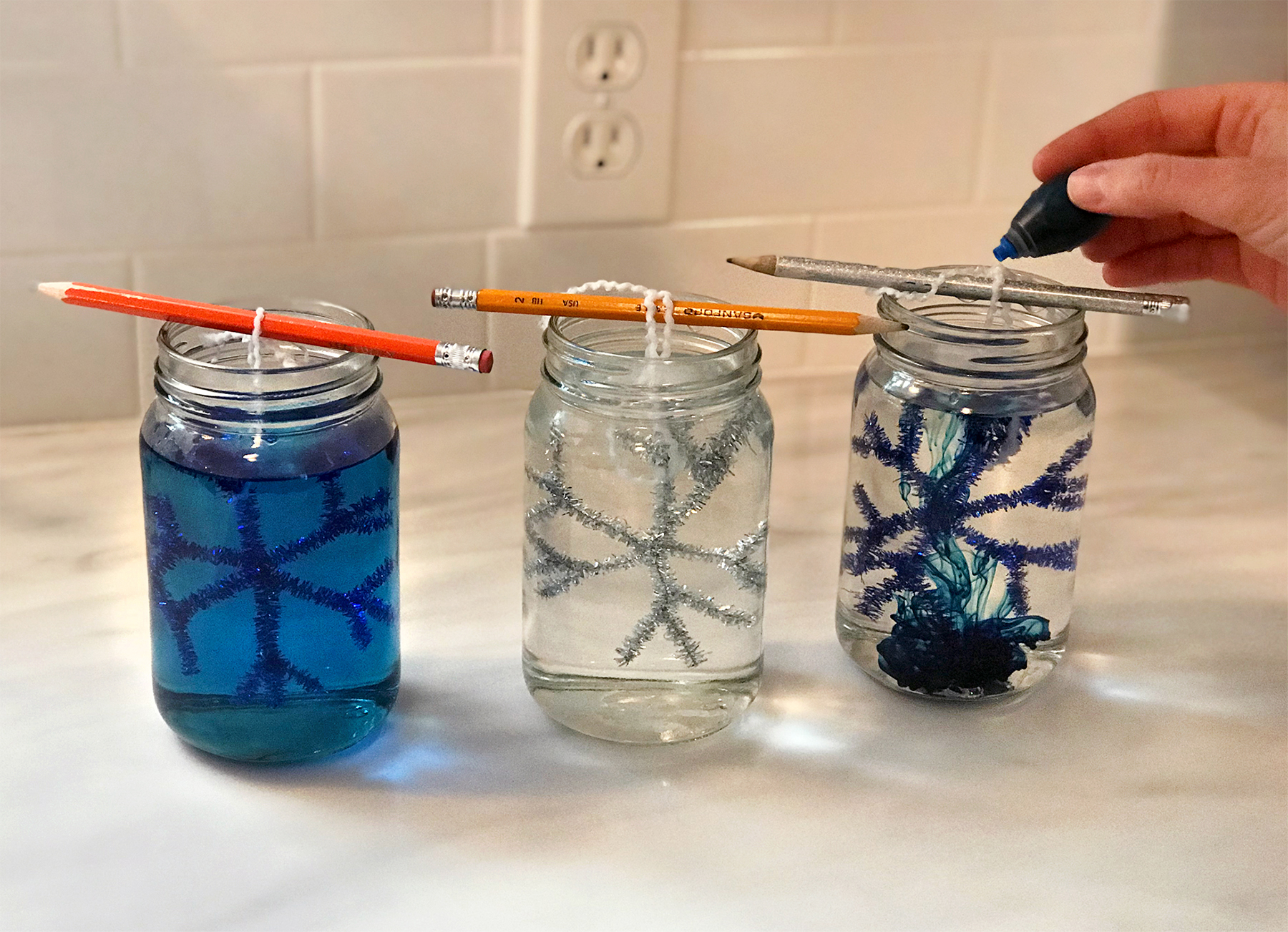 Grow Crystal Snowflakes
