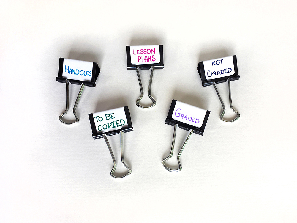 DIY Binder Clip Labels