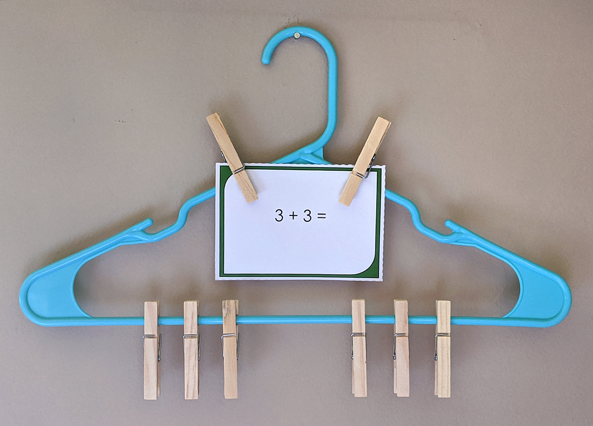 Practice Adding and Subtracting with Clothes Pins