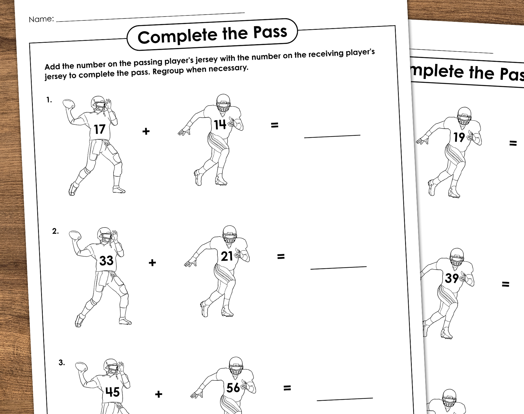 Football Addition Game