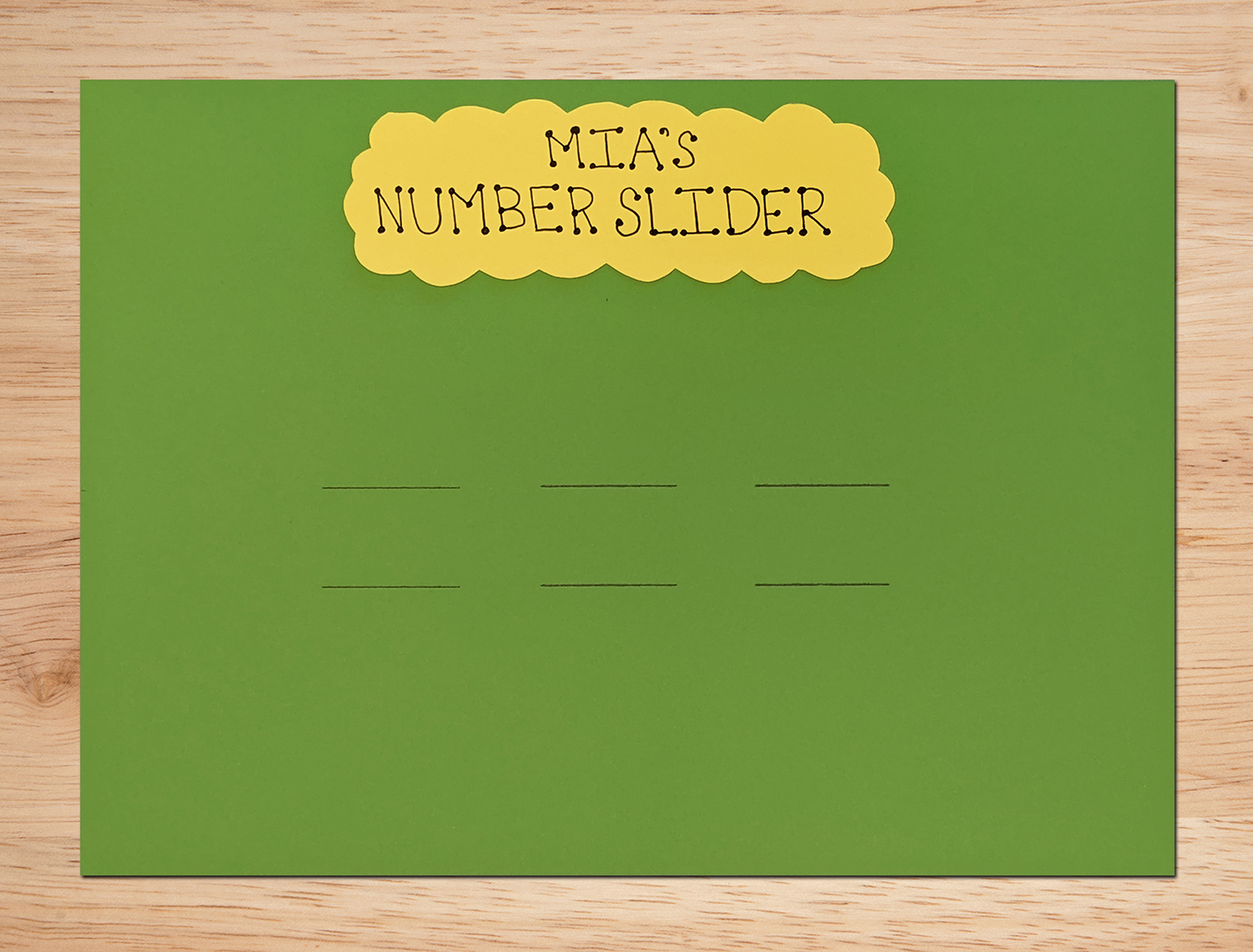 Number Sliders Activity