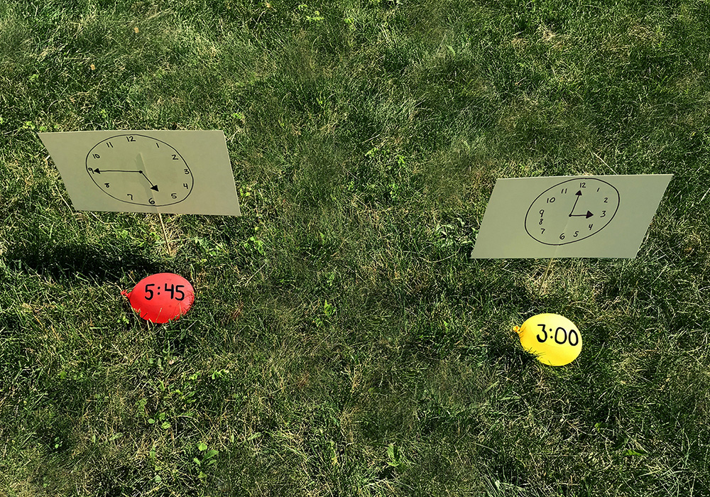 Telling Time Water Balloon Activity