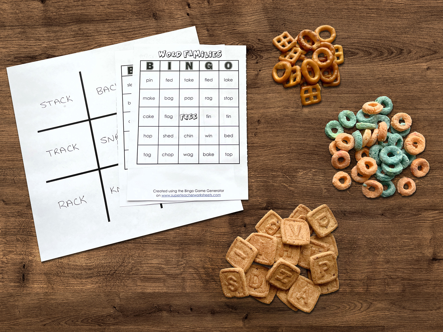 Word Family Snacks